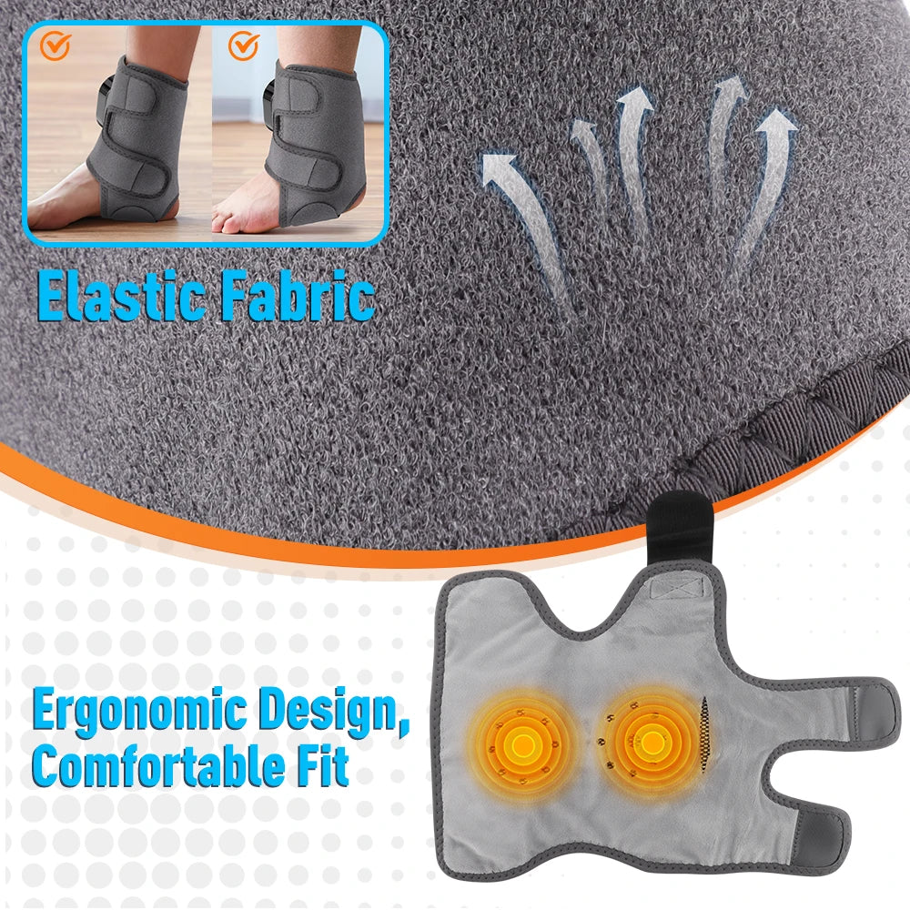 Electric Ankle Calf Foot Vibration Massager Heating Brace - 14
