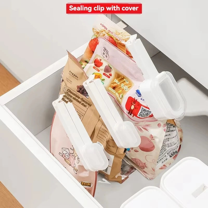 Food Bag Clips with Pouring Spout Sealing Preservation Sealer Tool - 9