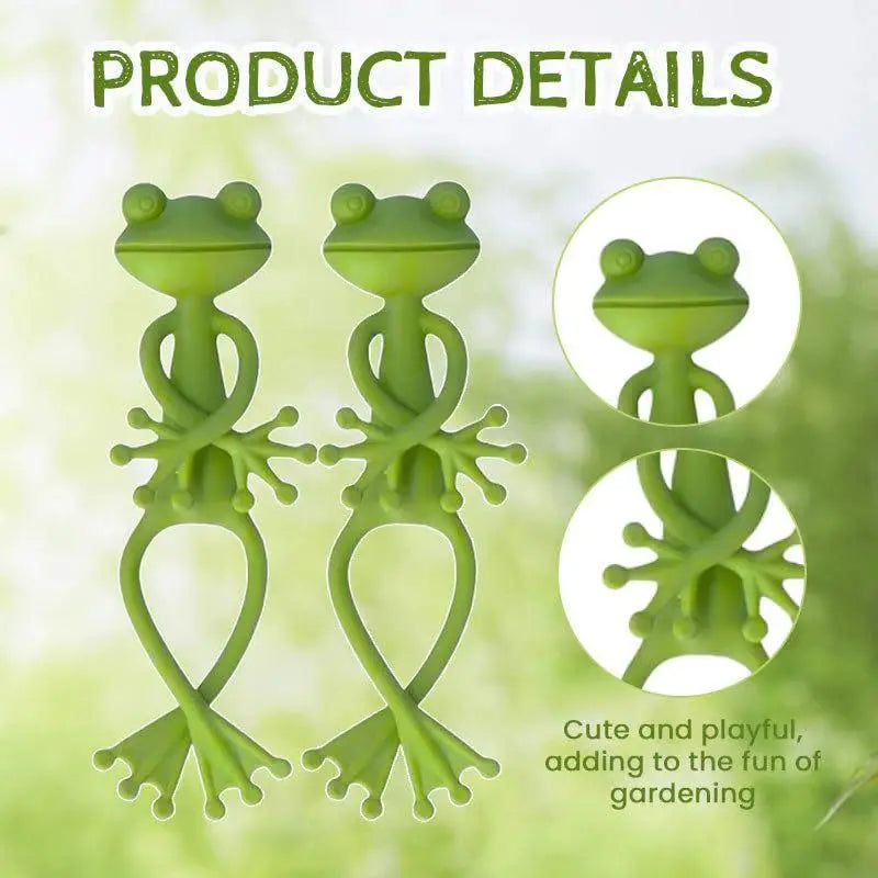 Frog Plant Support Stakes Climbing Vine Clips Garden Decorative Holders
