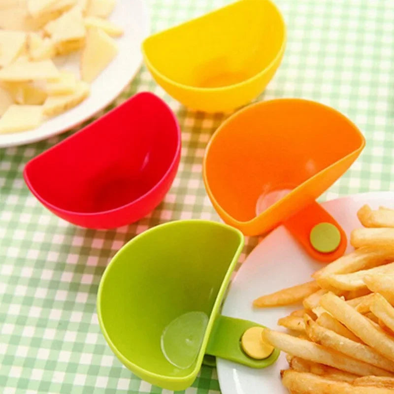 Dip Clip Bowls Set Plate Side Containers for Sauce and Seasoning