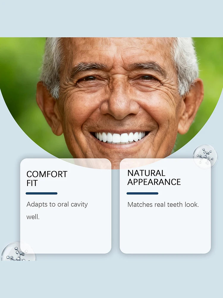 Instant Fake Teeth Denture Set Natural Smile Braces
