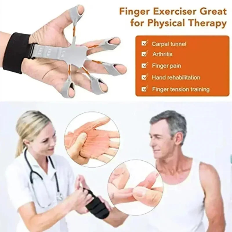 Finger Exerciser Hand Strengthener Grip Trainer Therapy Tool - 10