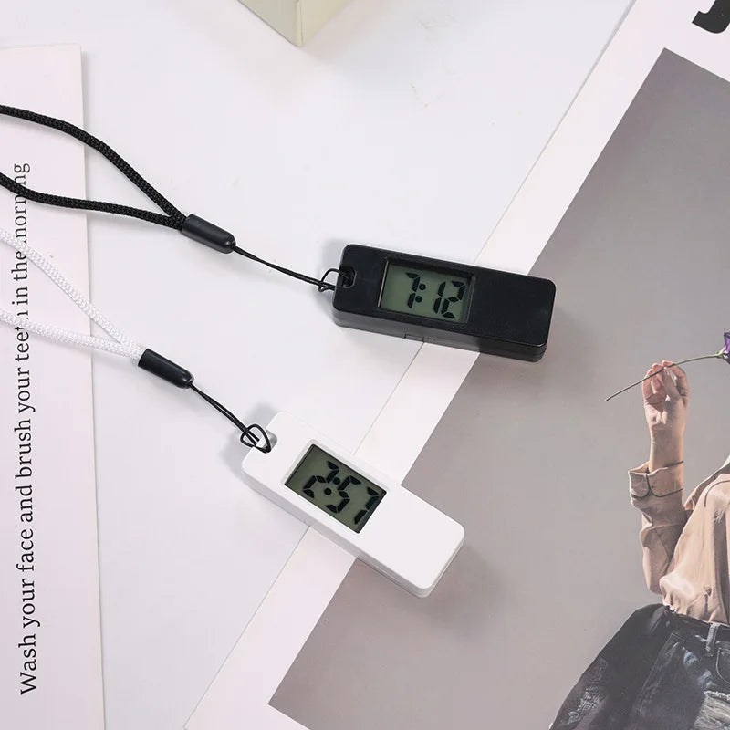 Portable LED Digital Keychain Clock Mini Silent Exam Study Timer