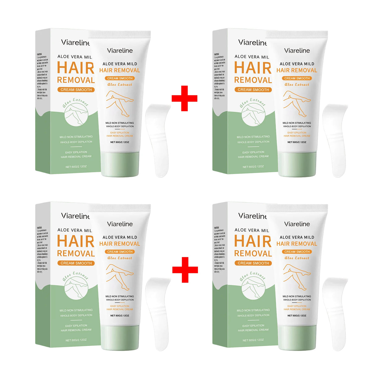 Aloe Vera Hair Removal Cream Painless Depilatory Cream for Smooth Skin