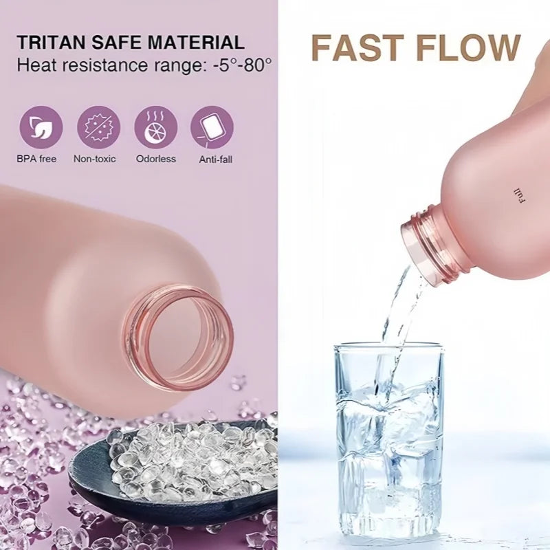 1000ml Motivational Water Bottle with Time Marker Leakproof Sport Flask