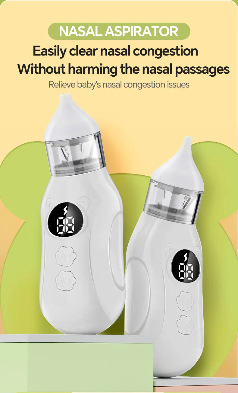 Baby Electric Nasal Aspirator Rechargeable Nose Sucker Cleaner - 6