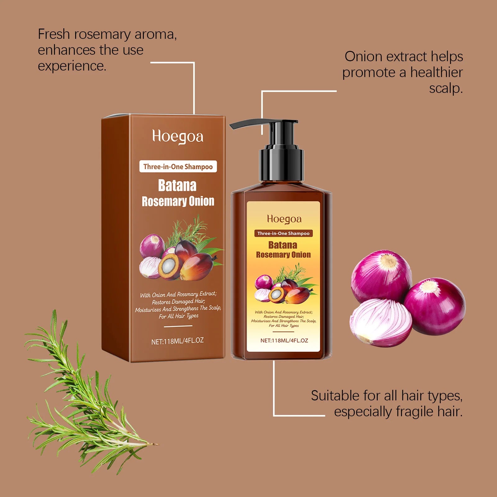 Hair Growth Shampoo Anti Dandruff Nourishing Repair Scalp Care - 8