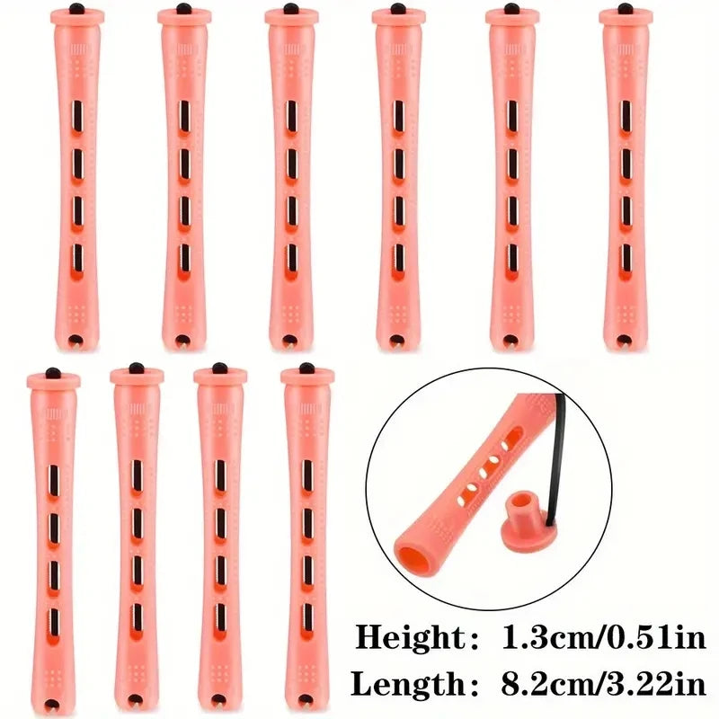 10pcs Hair Perm Rods Set Professional Curling Styling Tools