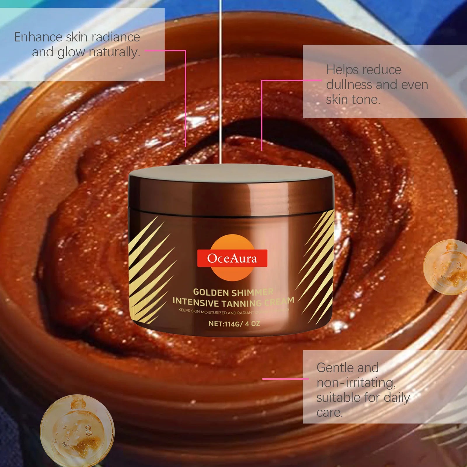 Shine Brown Tanning Accelerator Cream Sunless Self Tanner Gel - 16