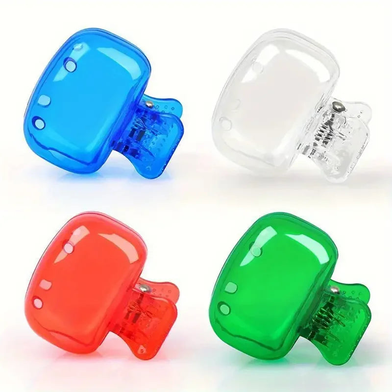 4 Pack Portable Toothbrush Travel Case Protective Head Cover Clip - 13