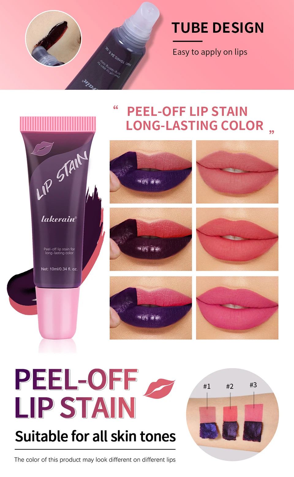 Peel Off Lip Stain Matte Tattoo Liquid Lipstick Waterproof Lip Gloss