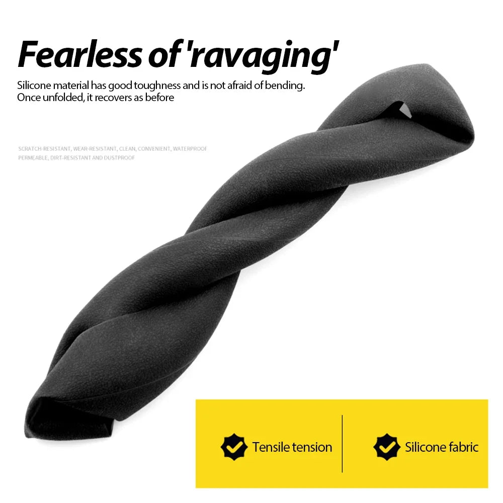Universal Silicone Steering Wheel Cover Non Slip Sweat Absorbent Grip - 5
