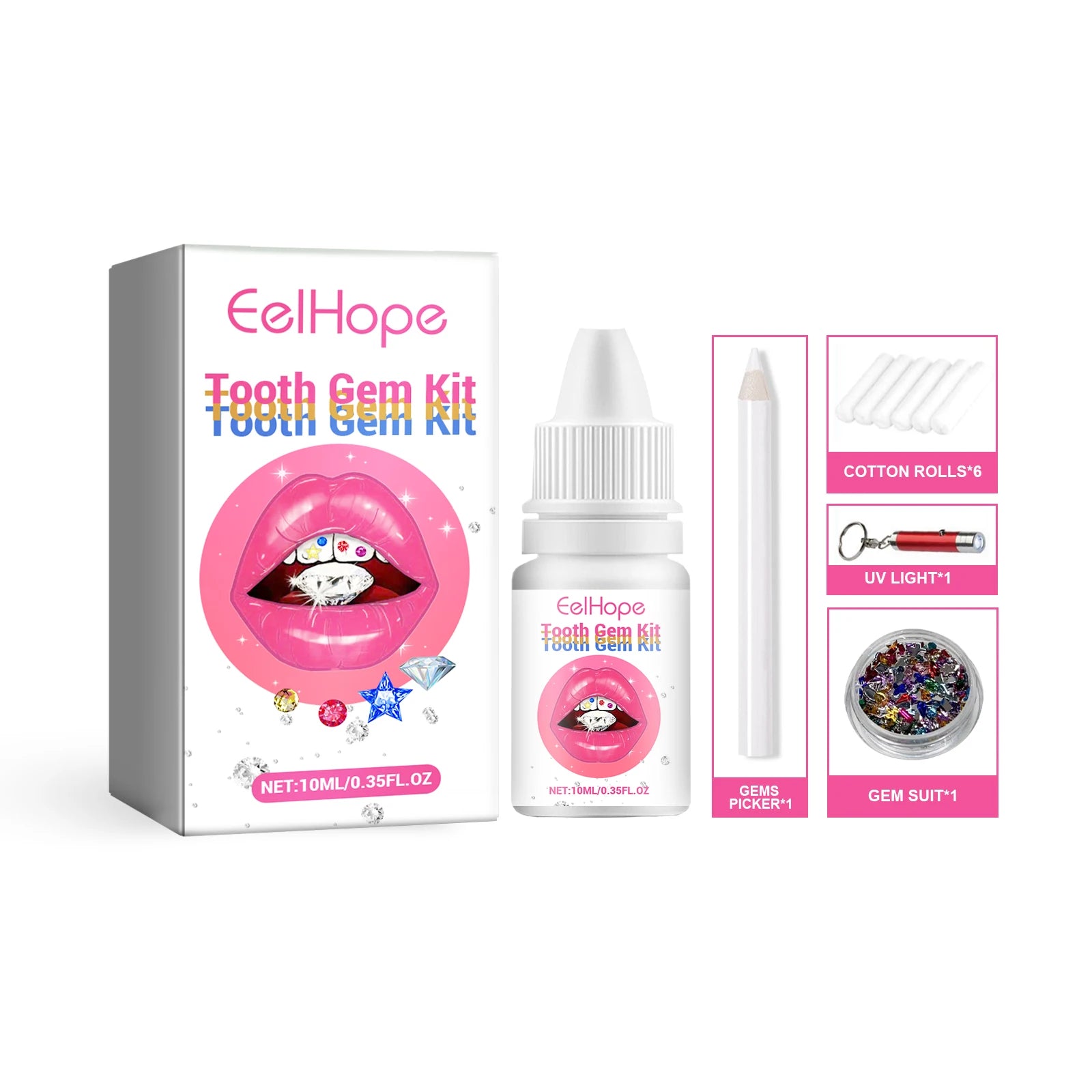 DIY Tooth Gems Kit Crystal Jewelry Teeth Decoration Set - 20