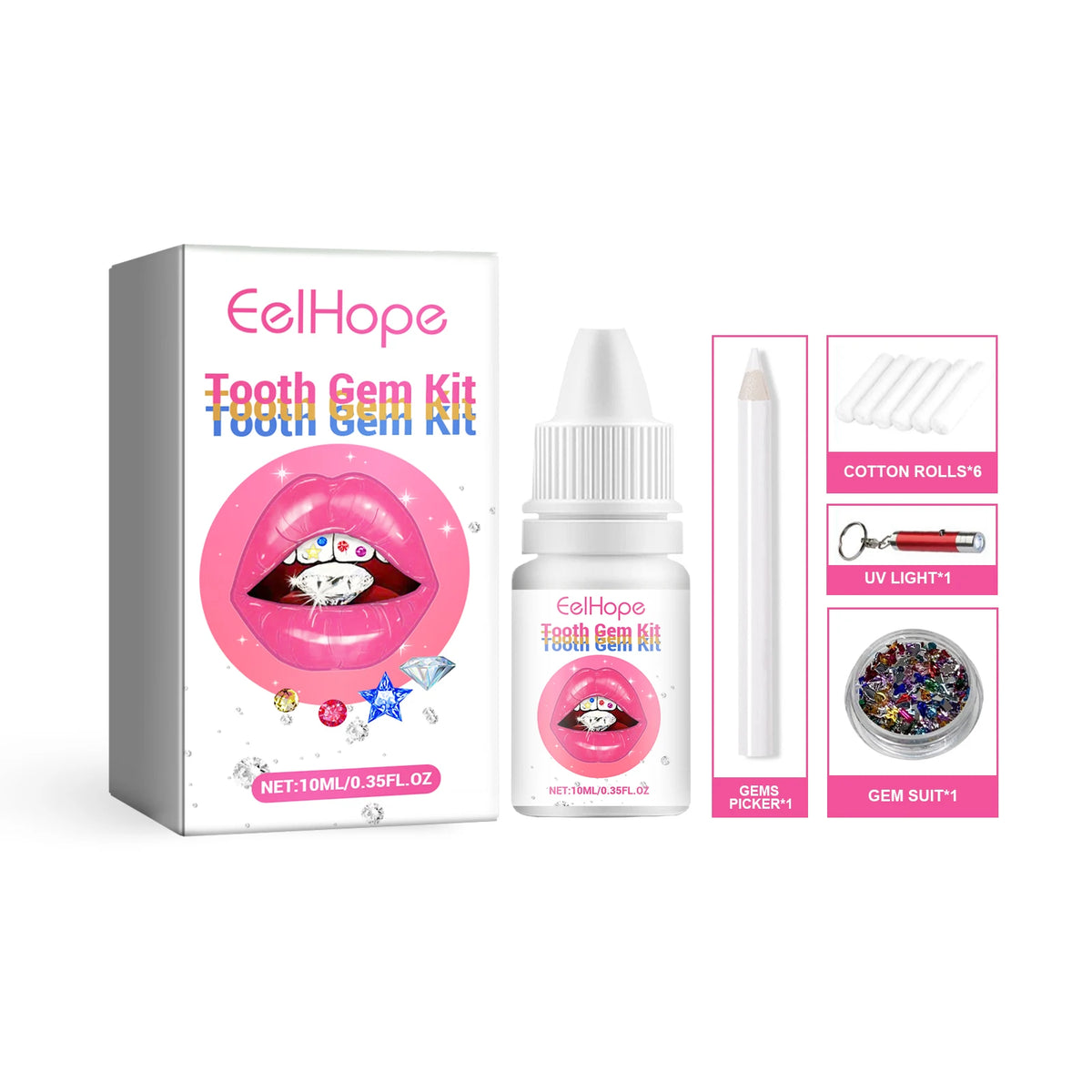 DIY Tooth Gems Kit Crystal Jewelry Teeth Decoration Set