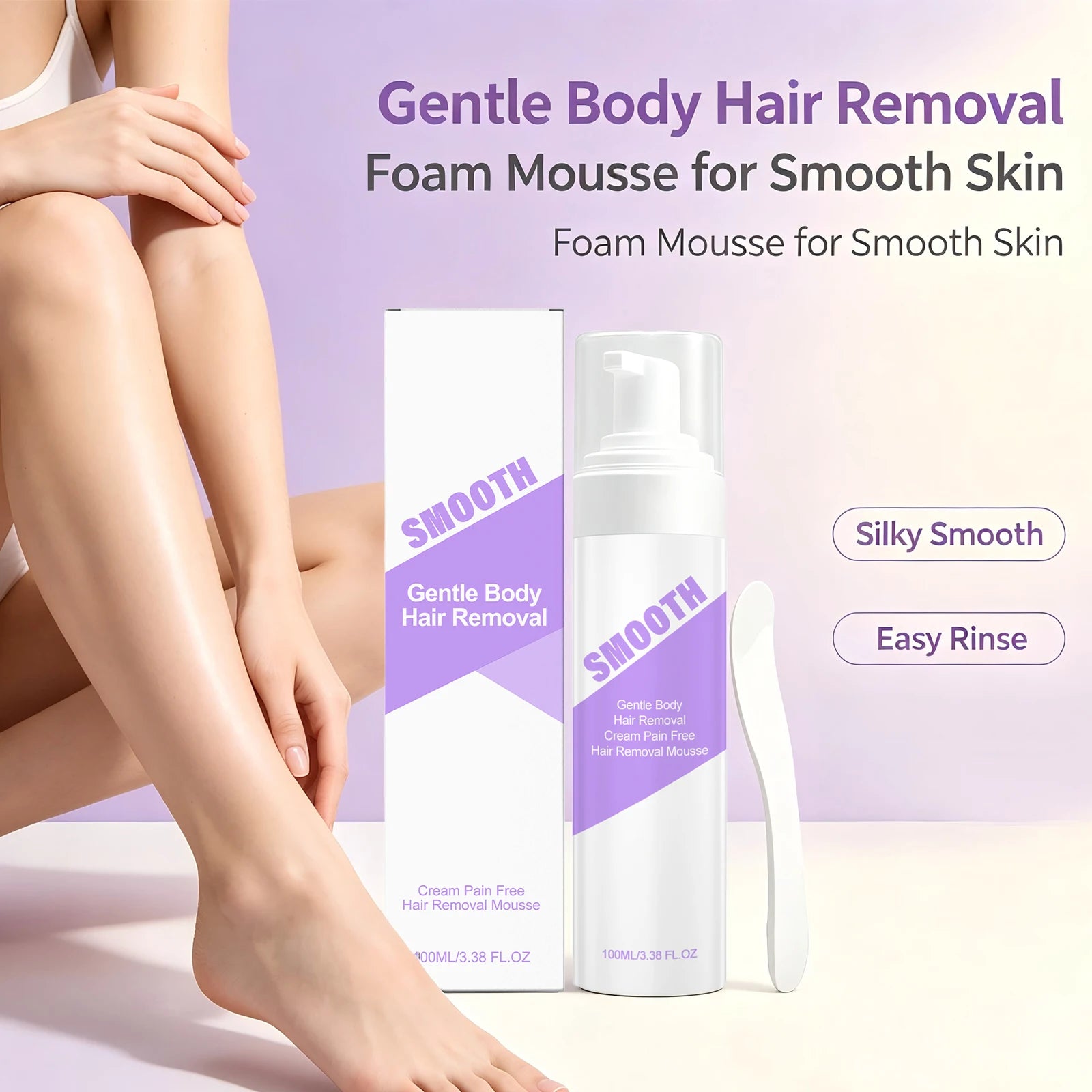 Painfree Hair Removal Mousse Depilatory Foam for Smooth Skin - 1