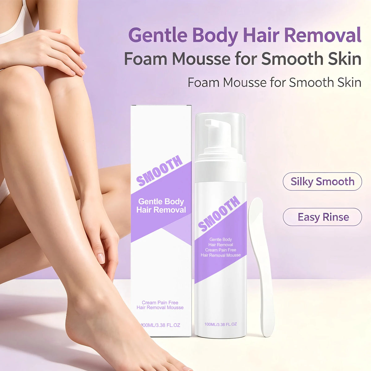 Painfree Hair Removal Mousse Depilatory Foam for Smooth Skin