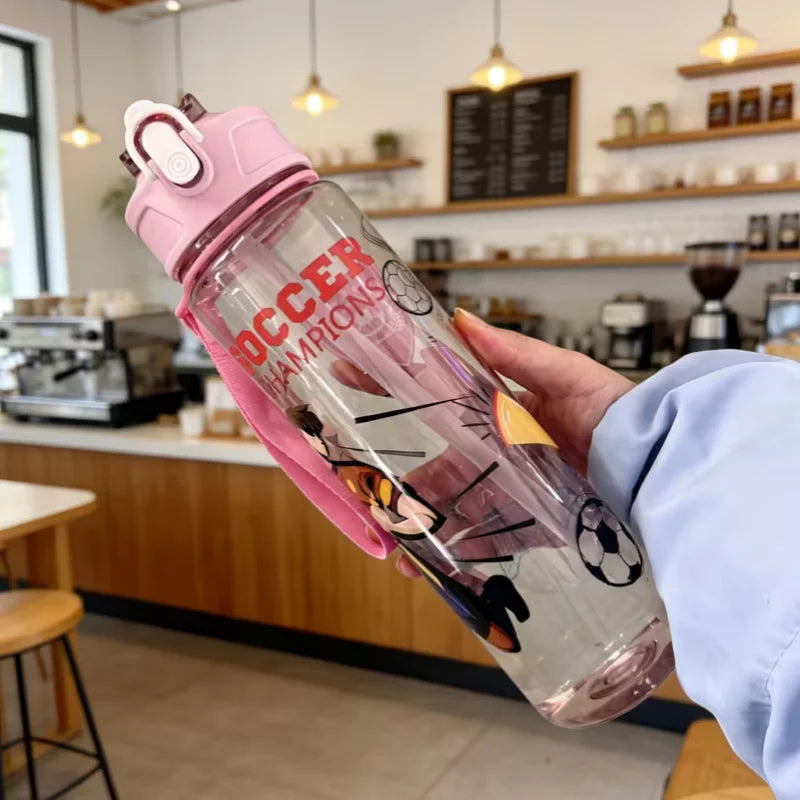 750ml Sports Water Bottle Leakproof BPA Free Gym Travel Cup with Straw