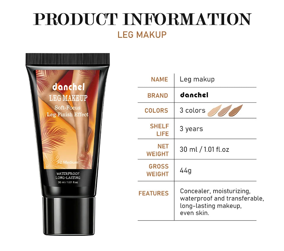 30ml Waterproof Leg Makeup Body Foundation Concealer - 17