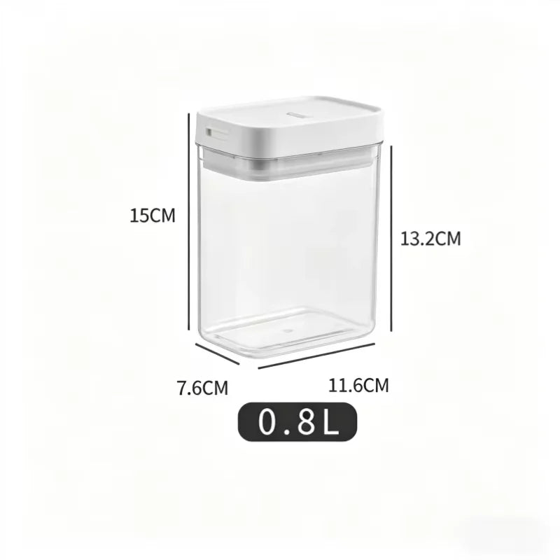 Transparent Airtight Food Storage Container Kitchen Grain Pasta Jar