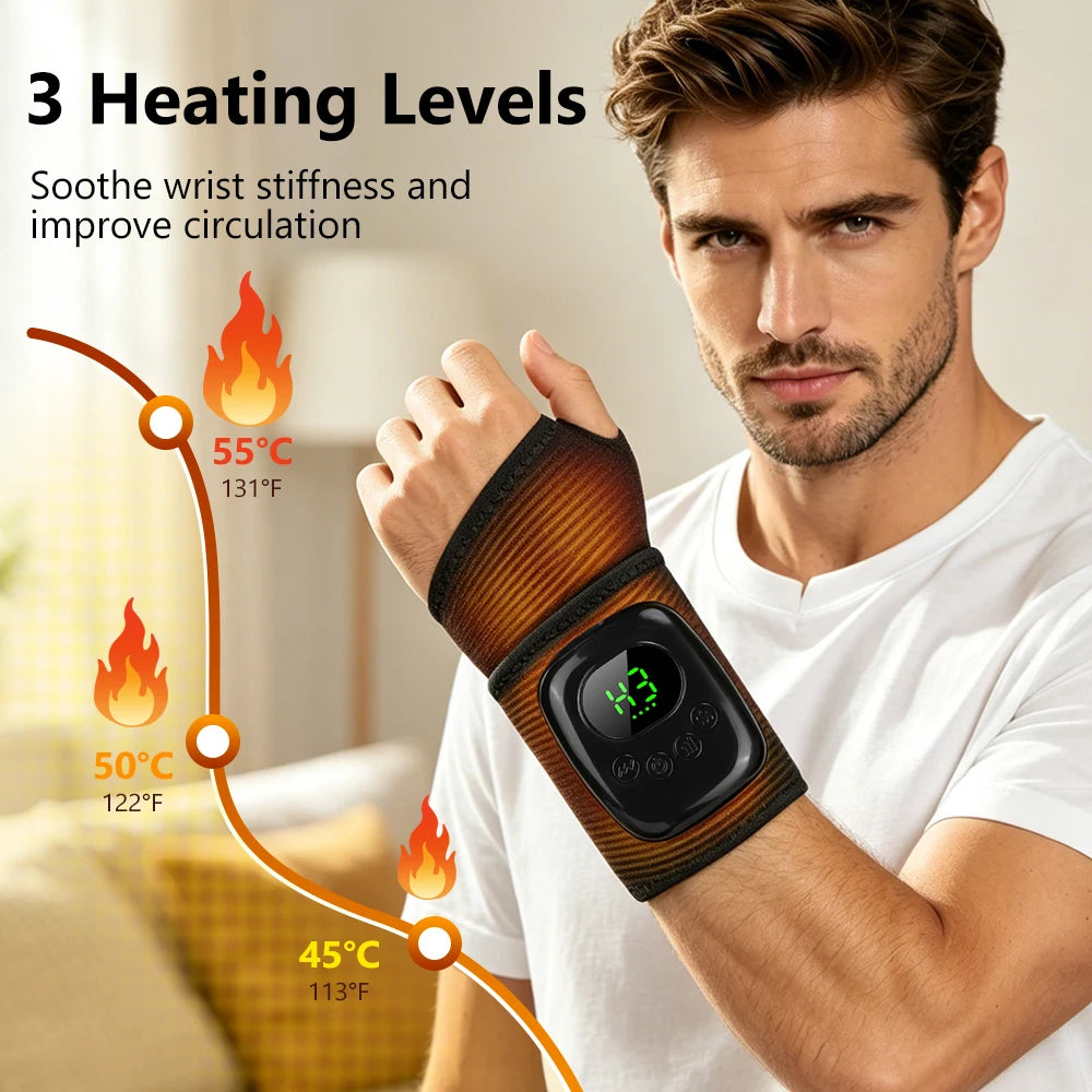 Cordless Heated Wrist Massager Air Compression Hand Wrap - 4