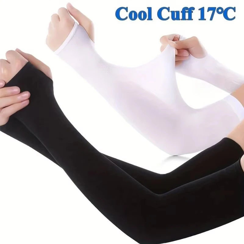 UV Protection Arm Sleeves Cooling Sunblock Covers for Sports Cycling
