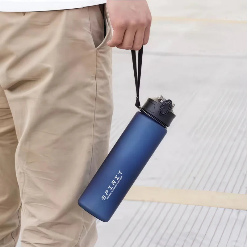 750ml Motivational Water Bottle Leak Proof Sports Gym Cup with Straw - 2