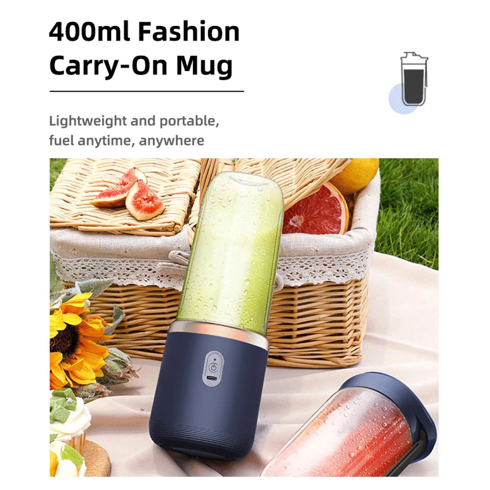Portable Electric Juicer Cup Wireless Mini Fruit Blender