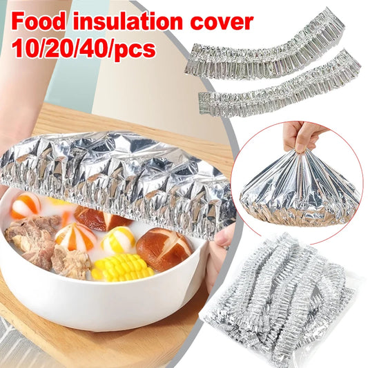 Reusable Aluminum Foil Food Covers Thermal Insulated Bowl Lid Set
