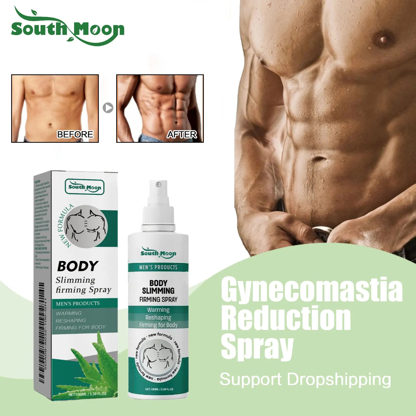 Gynecomastia Removal Spray Male Breast Fat Reduction Oil - 2