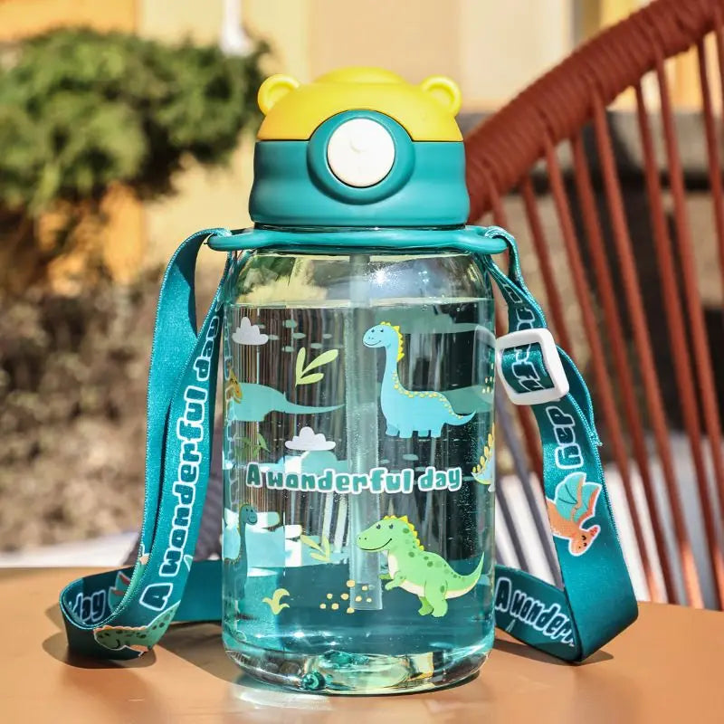 Fantia 650ml Kids Water Bottle with Straw BPA Free Leakproof Cup