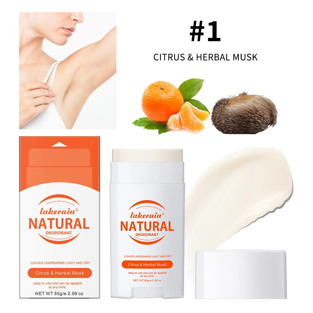 Solid Deodorant Stick Natural Perfume Balm Long Lasting Fragrance