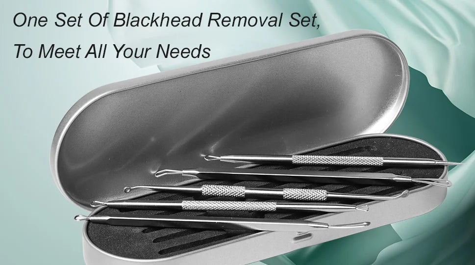Stainless Steel Blackhead Remover Tool Kit Pimple Extractor