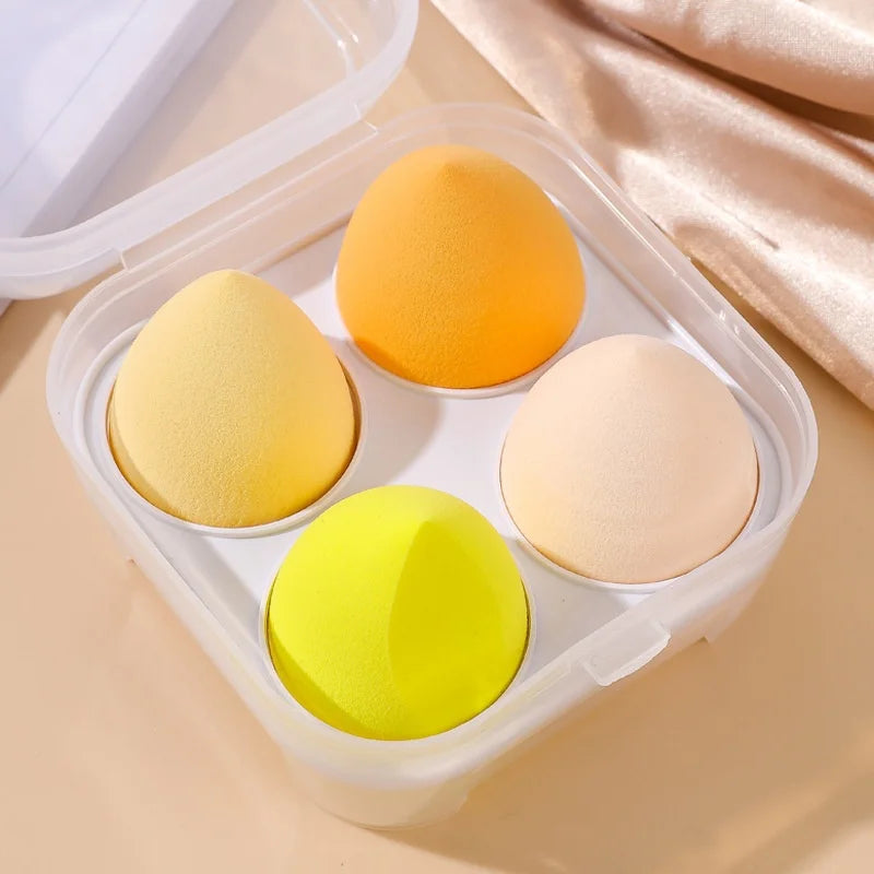 4pcs Makeup Sponge Set Beauty Blender Foundation Cosmetic Puff with Case