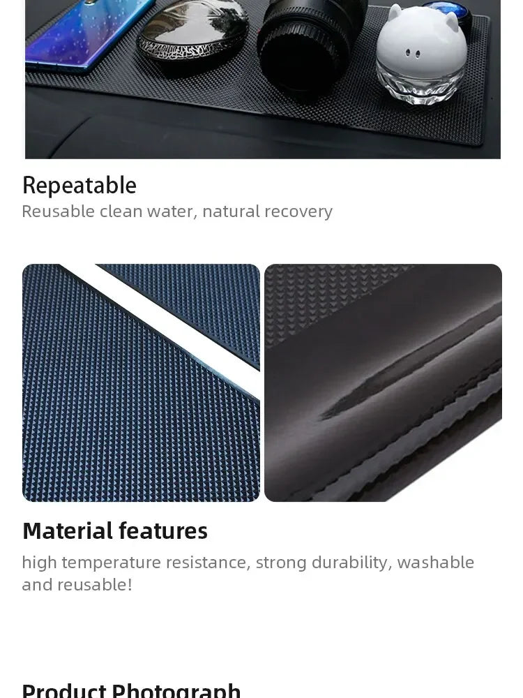 Anti-Slip Car Dashboard Mat Non-Slip Phone Holder Pad Organizer - 10