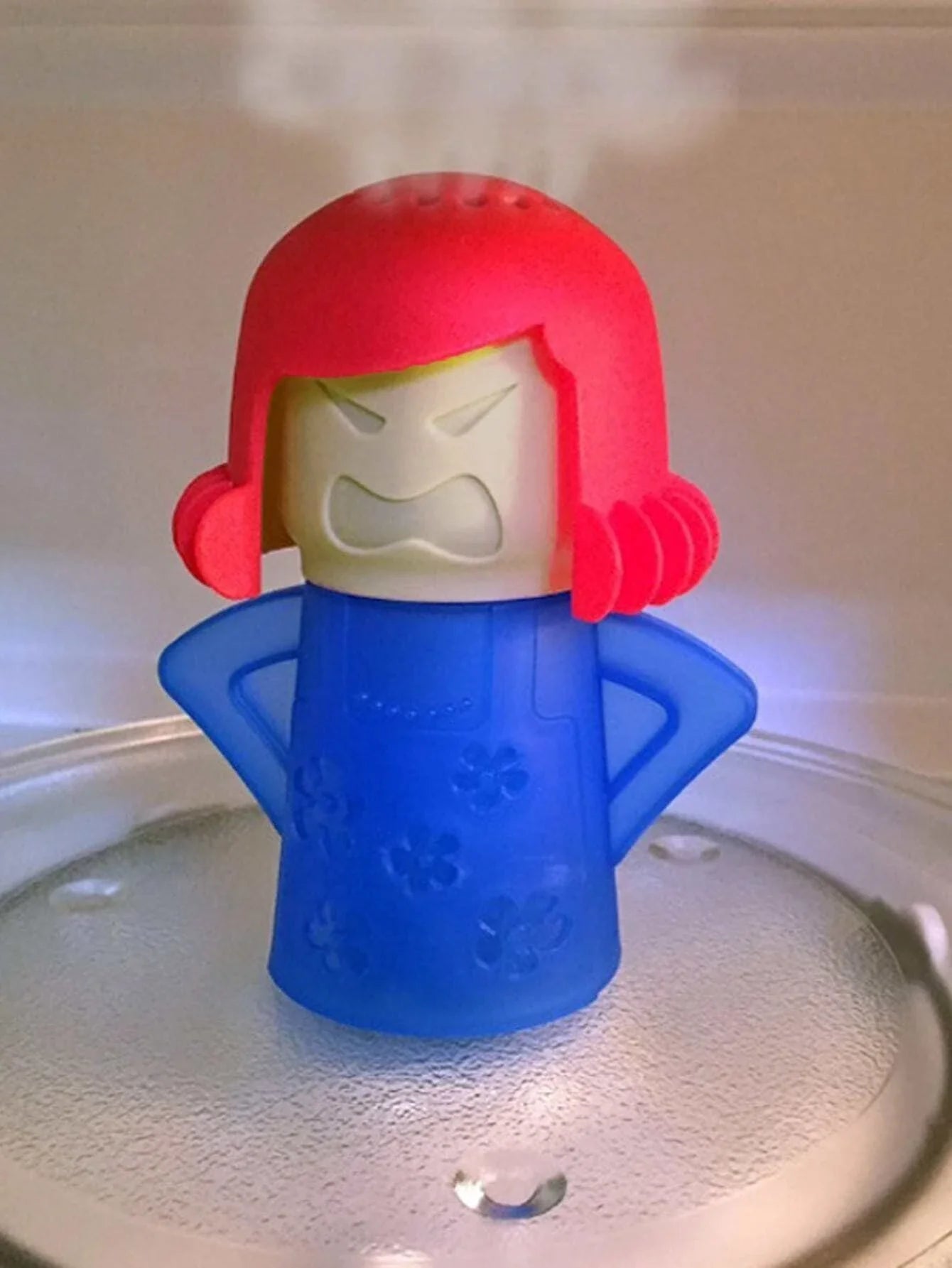Angry Mama Microwave Cleaner Steam Oven Scrubber Kitchen Cleaning Tool - 2