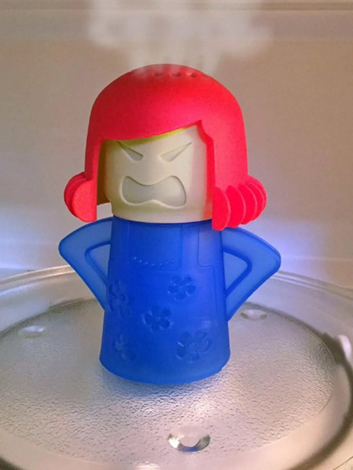 Angry Mama Microwave Cleaner Steam Oven Scrubber Kitchen Cleaning Tool