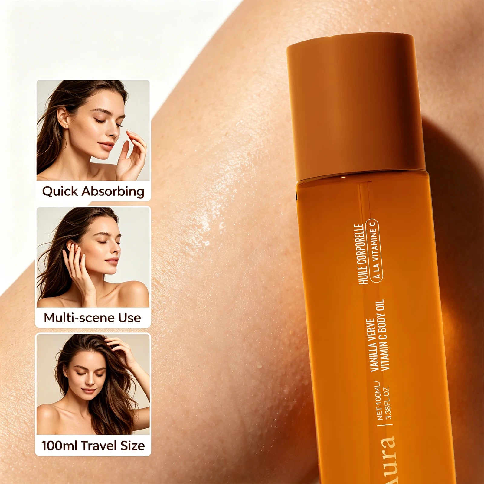 Vitamin C Body Oil Hydrating Antioxidant Massage Oil - 3