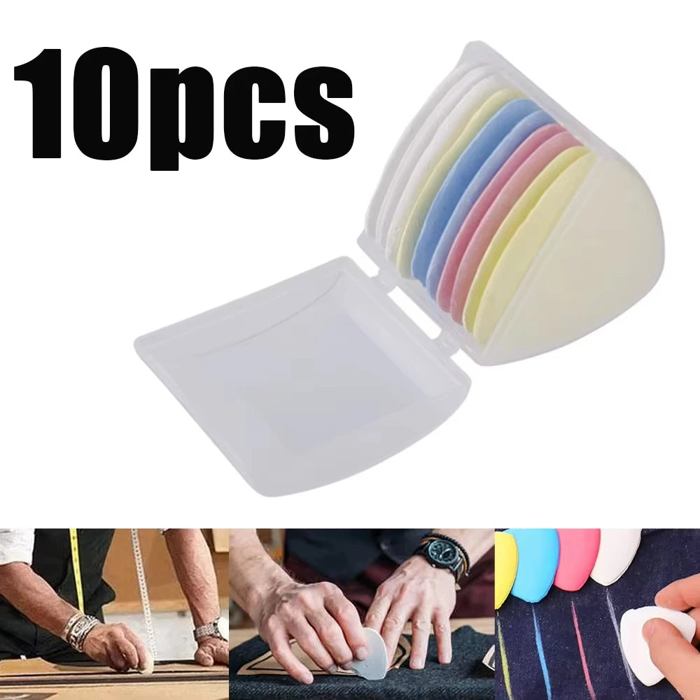10pc Tailors Chalk Set Erasable Fabric Marker for Sewing and Patchwork - 1