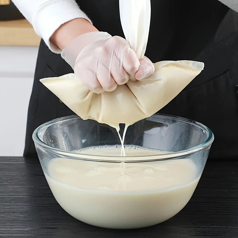 Reusable Nylon Nut Milk Bag 100 Mesh Fine Food Strainer Filter Pouch - 6
