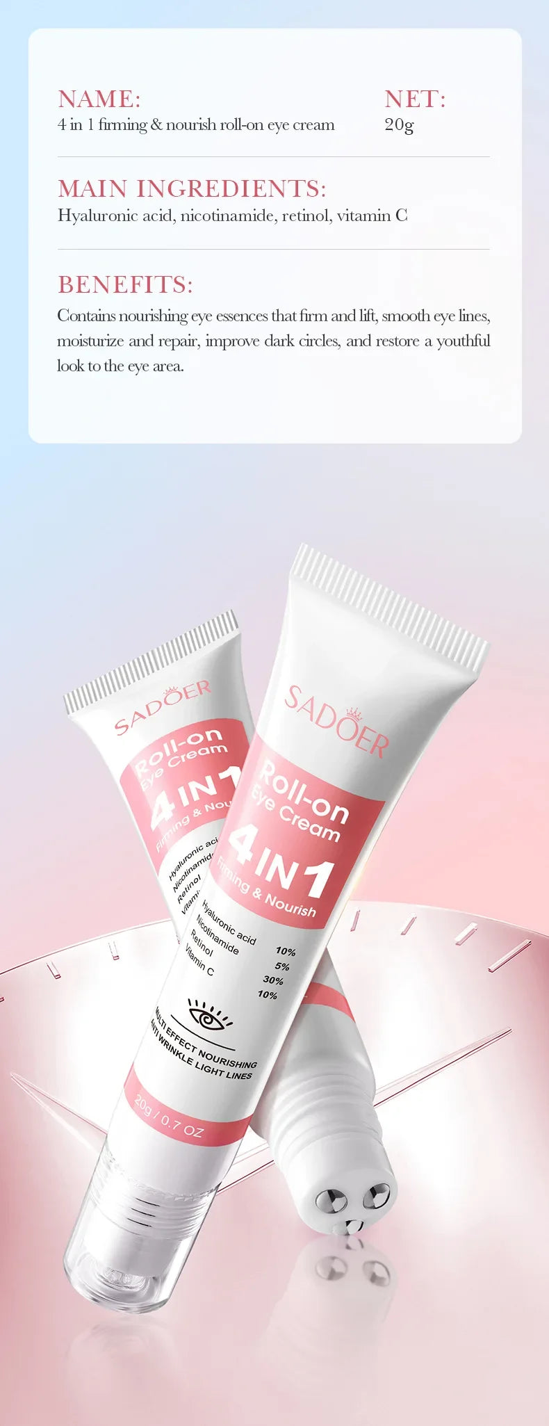 Anti Wrinkle Eye Cream Dark Circles and Fine Lines Remover - 18