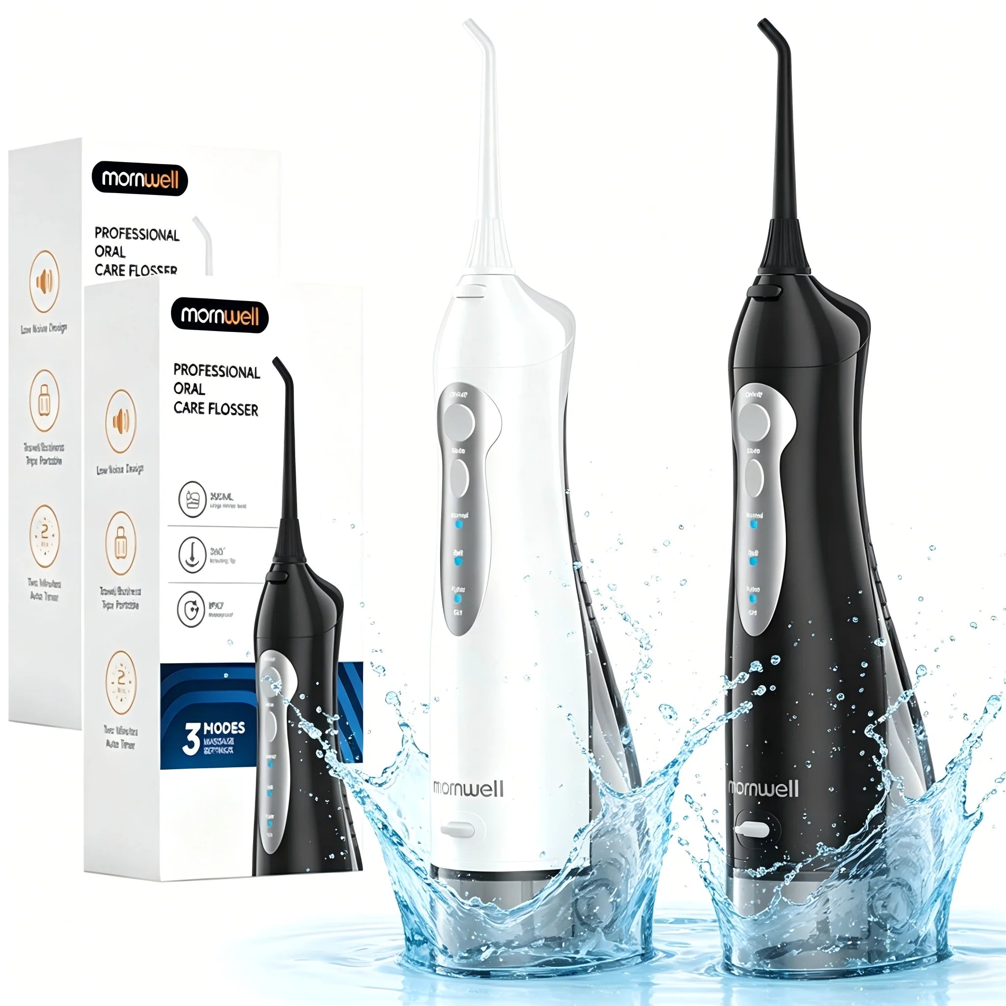 Mornwell D52 Portable Water Flosser USB Rechargeable Teeth Cleaner - 1