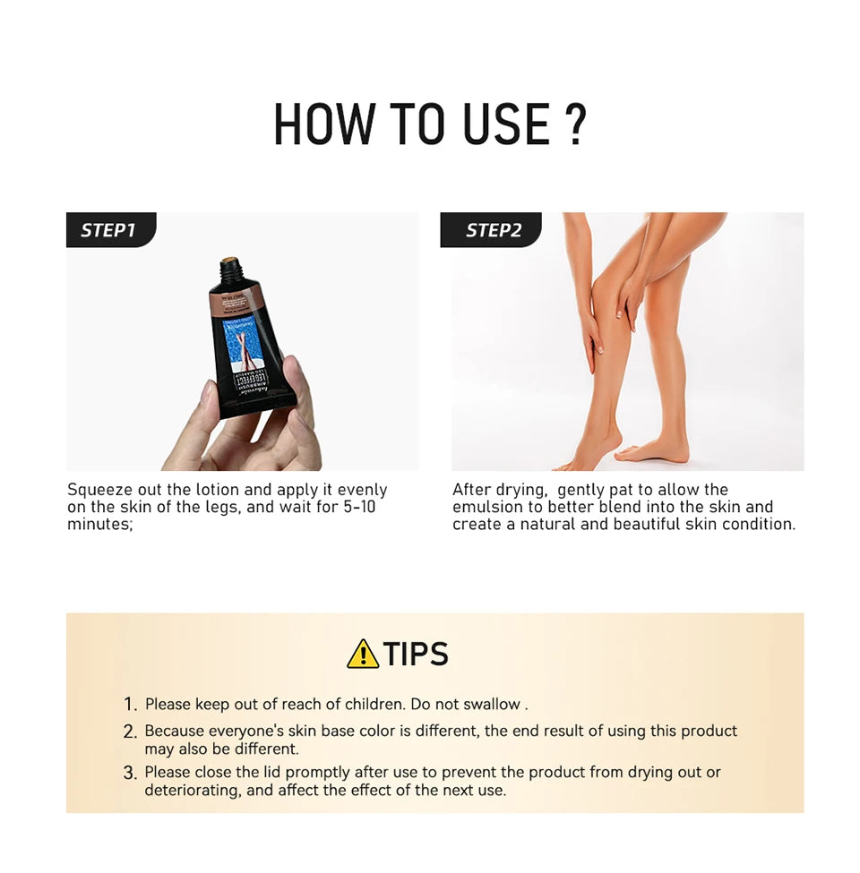 Leg Makeup Waterproof Foundation Moisturizing Blemish Cover Lotion