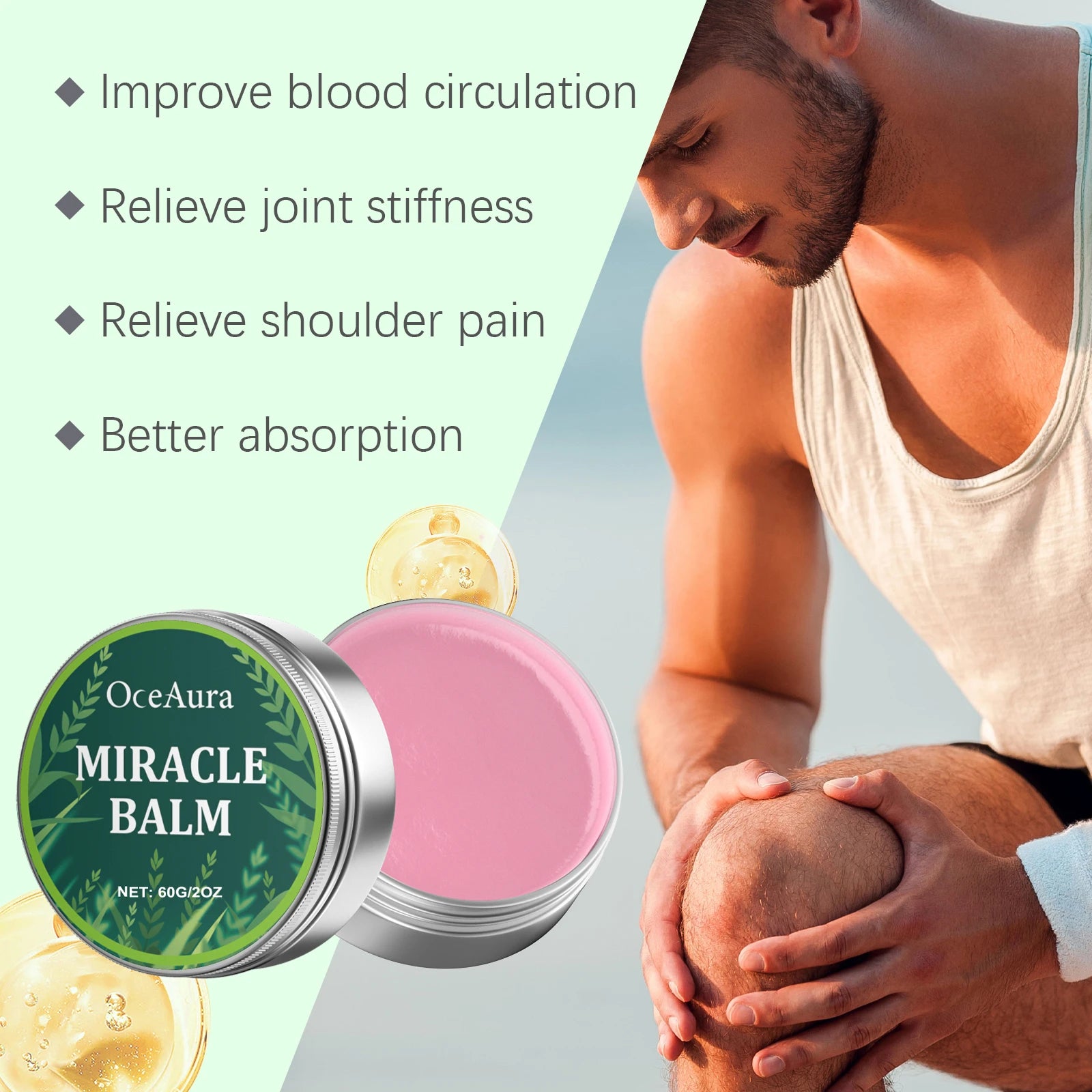 OceAura Herbal Body Massage Balm Miracle Muscle & Joint Relief Cream - 11