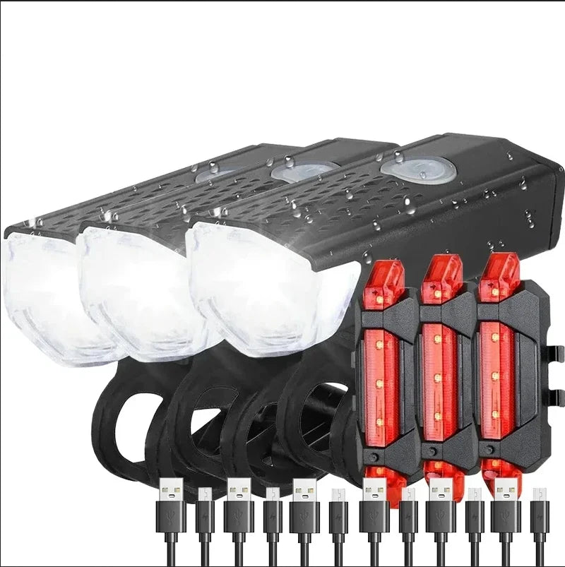 5 LED Bicycle Light Set MTB Road Bike Headlight and Safety Taillight - 7