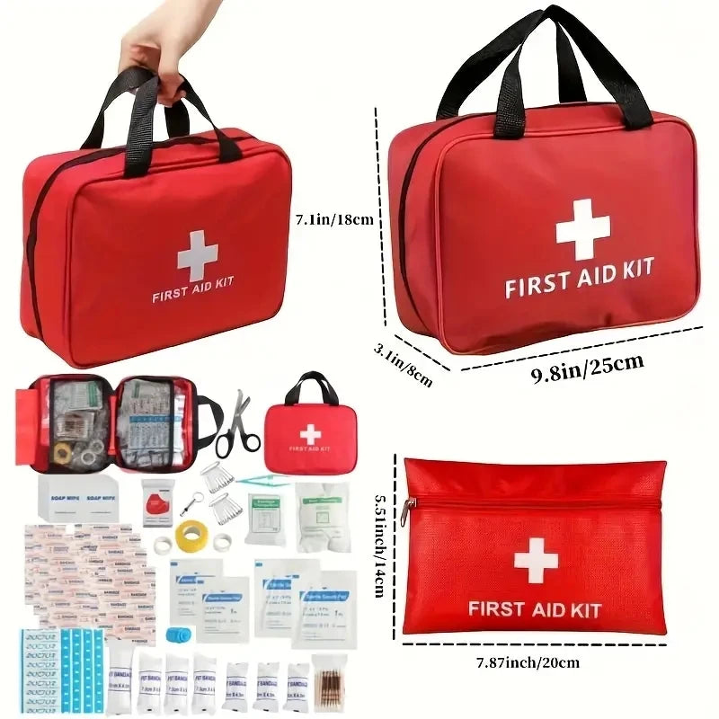 Portable First Aid Kit Emergency Trauma Bag for Car Home and Travel
