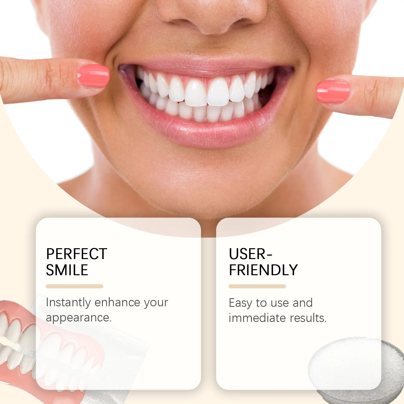 Silicone False Teeth Dentures Flexible Cosmetic Denture Reliner Kit - 3