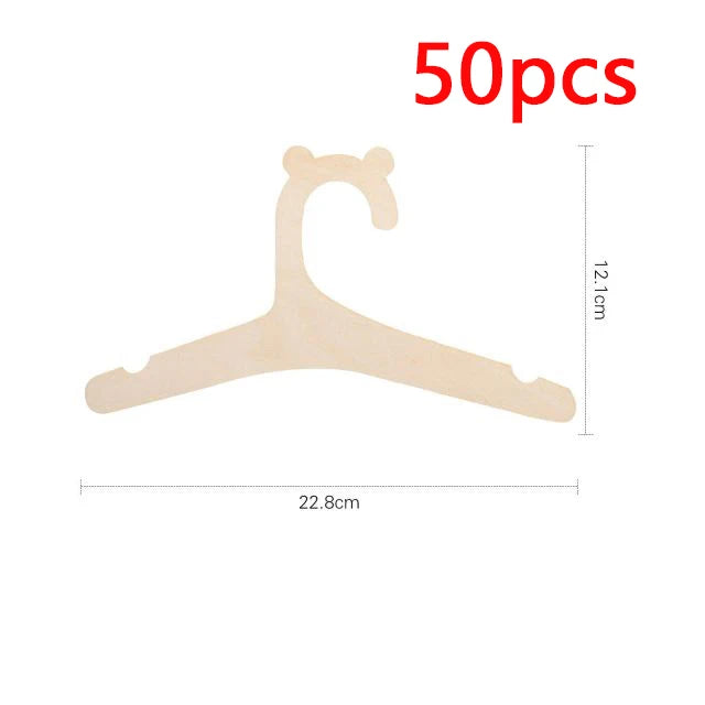 Wooden Baby Clothes Hangers Cute Bear Kids Clothing Organizer Rack