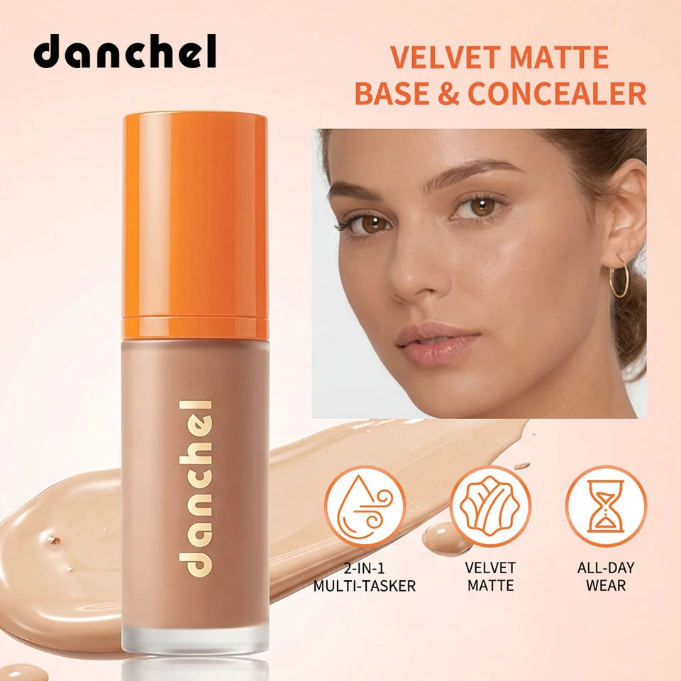 2-in-1 Liquid Foundation & Concealer Matte Face Makeup - 7