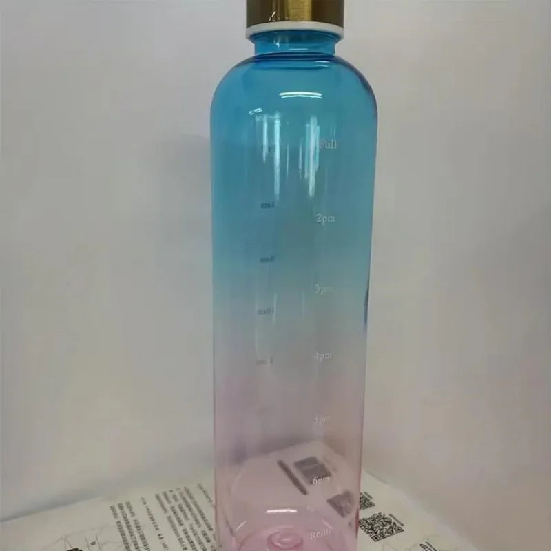 1000ml Motivational Water Bottle with Time Marker Leakproof Sport Jug - 15