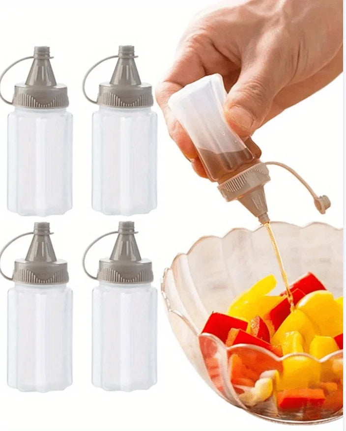 Mini Sauce Squeeze Bottles Portable Salad Dressing Containers Set - 10